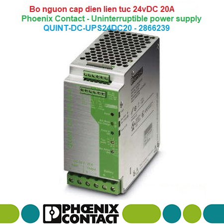 Bộ nguồn lưu điện UPS DC 24vDC 20A -Phoenix Contact -Uninterruptible power supply -QUINT-DC-UPS/24DC/20 -2866239